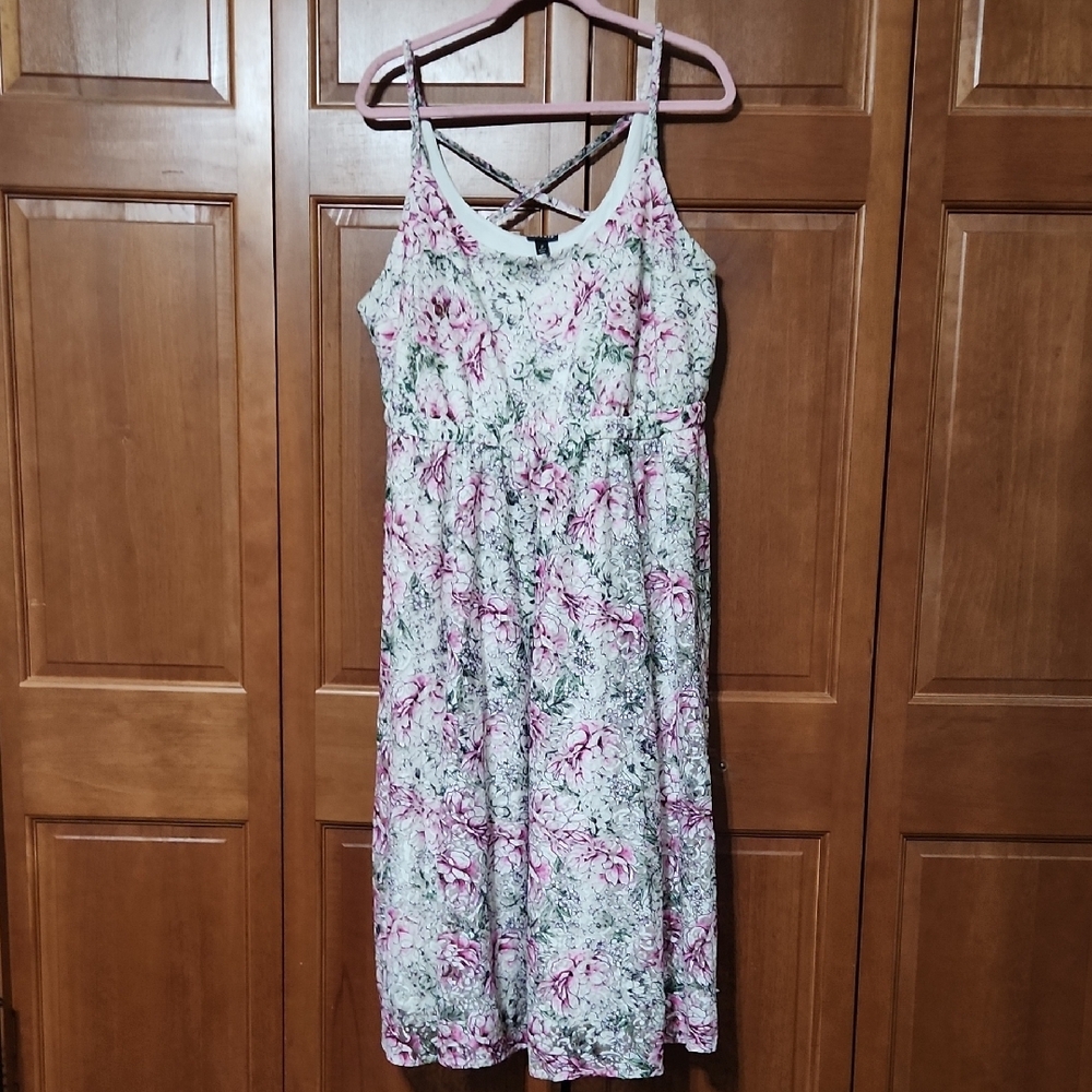 Torrid Floral Lace Strappy Dress